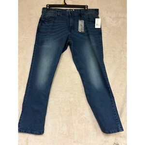 NWT Stone Falcon Slim Fit Jeans Mens 36 30 Blue Wash Superior Stretch Denim